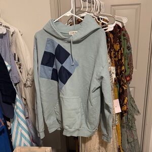 Caslon Women's Blue Hoodie Sweater